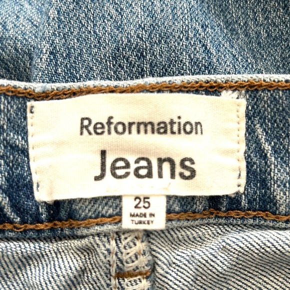 Reformation Peyton Bootcut Jeans High Rise Denim Blue Size 25 - Picture 13 of 15